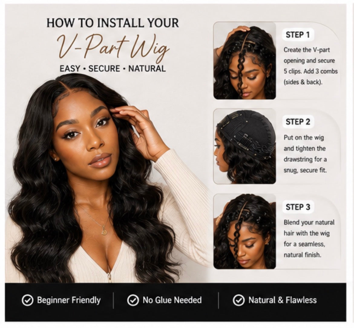 Body Wave V-Part Wig