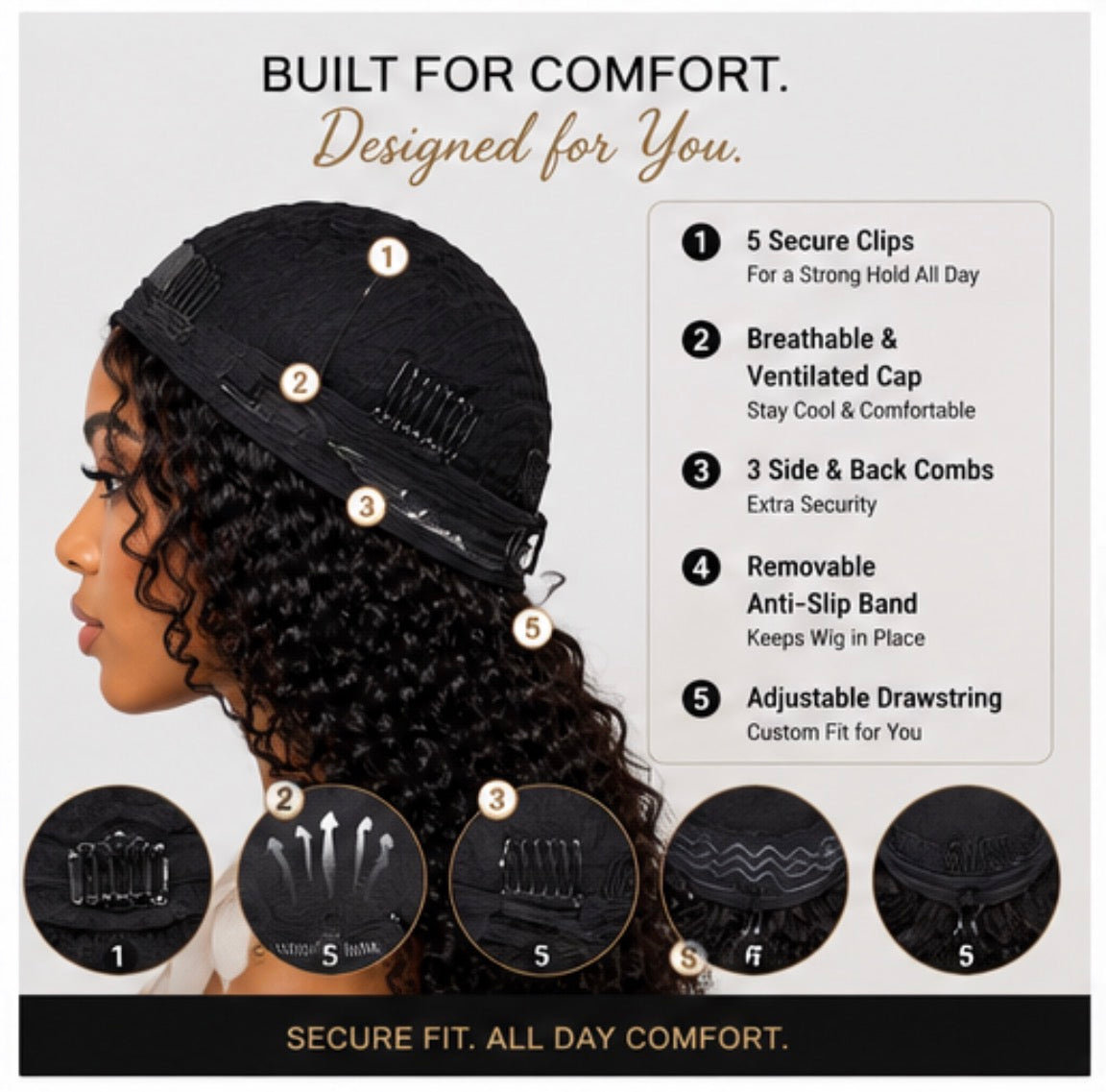 Burmese Curly V-Part Wig