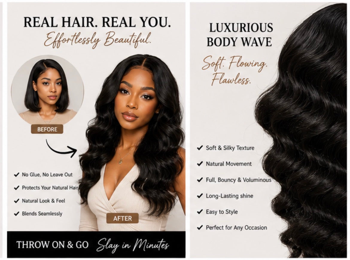 Body Wave V-Part Wig