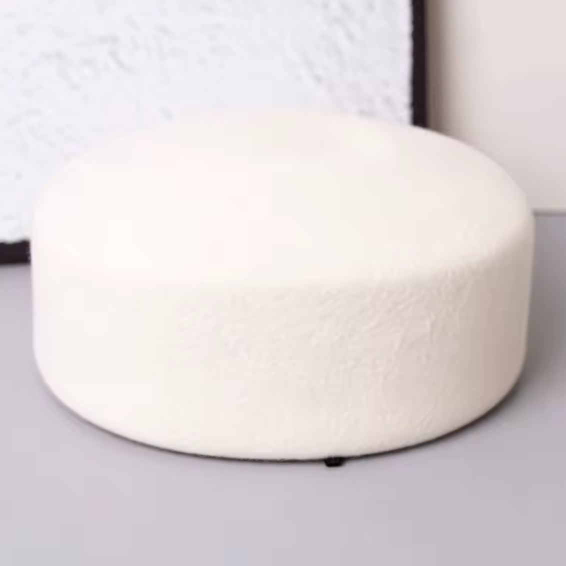 Ivory 100% wool pillbox hat product photo